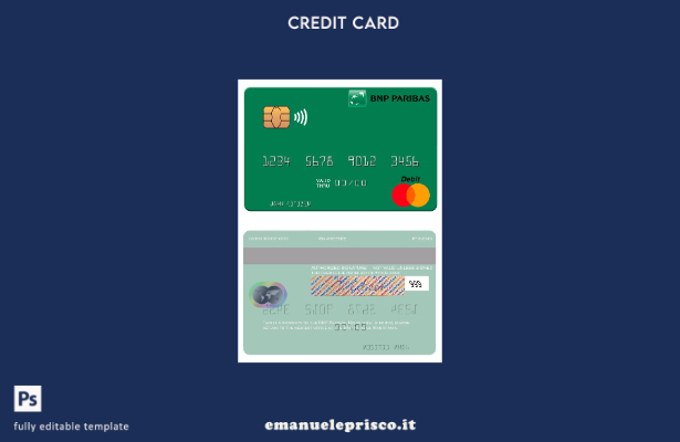 modello mastercard Mauritania BNP Paribas in stile verificato